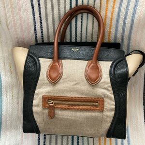 Celine Tricolor Medium Luggage Bag
